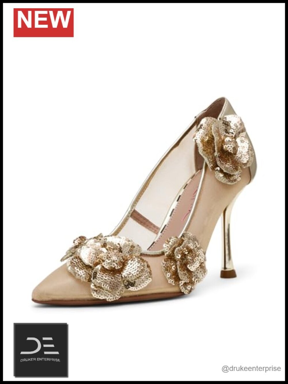 Betsey Johnson Rossa Pointed Toe Stiletto Heel Pump with Floral Detail